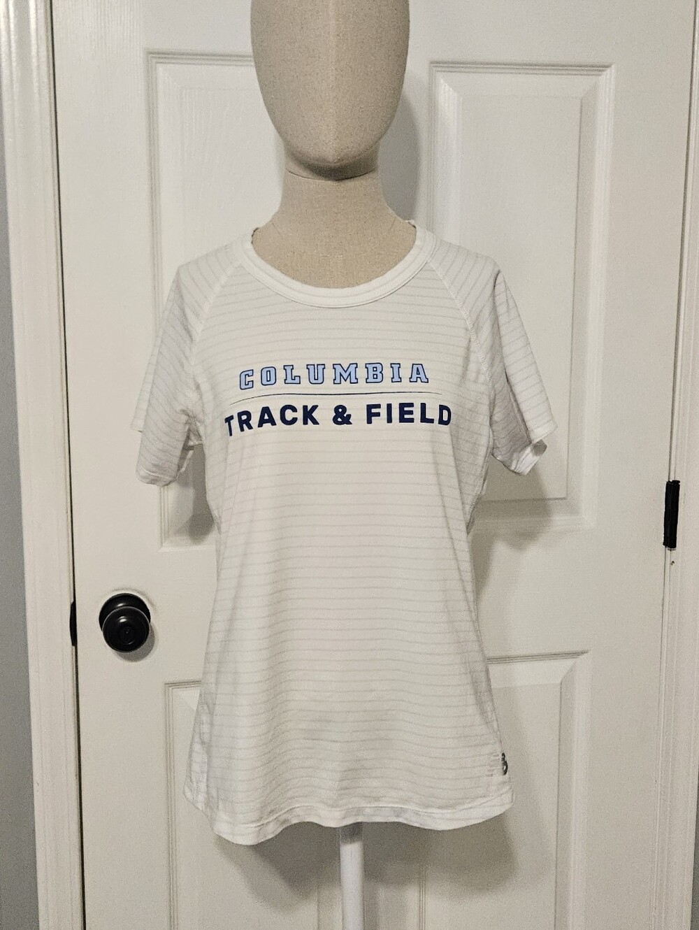 Columbia Track & Field White Graphic Tee